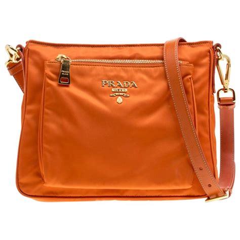 orange prada nylon bag|orange Prada crossbody bag.